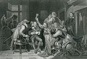 König Karl I. im Wachraum