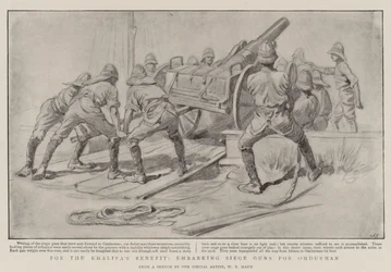 Zum Nutzen des Khalifen, Einschiffung von Belagerungsgeschützen für Omdurman