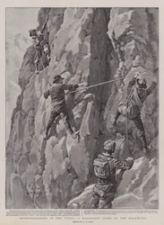 Bergsteigen in Tirol, ein gefährlicher Aufstieg in den Dolomiten