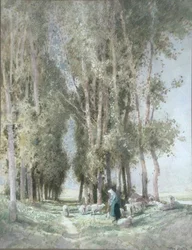 Eine Schäferin und ihre Herde, Holland