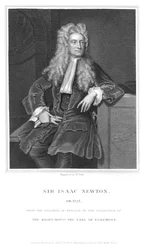 Isaac Newton, englischer Mathematiker und Physiker, 1836
