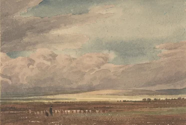 Salisbury Plain mit Old Sarum in der Ferne, Wiltshire, 1810-62