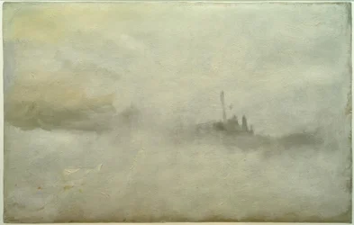 Schiff in einem Sturm(?)