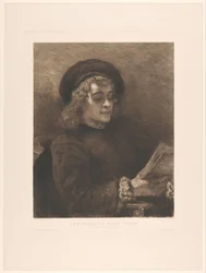 Rembrandts Sohn Titus. Nach Rembrandt. Verlag der Gesellschaft für vervielfältigende Kunst in Wien