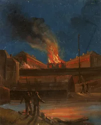 Bristol-Unruhen: Das Gefängnis brennt, um 1831