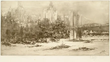 Brooklyn Bridge, New York (große Platte)