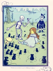 „Erlauben Sie mir, Ihnen Ihre Majestät, die Königin, vorzustellen.“ aus „Der Zauberer von Oz“ von L. Frank Baum