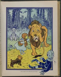 "Du solltest dich schämen", Illustration aus "Der wunderbare Zauberer von Oz" von Lyman Frank Baum