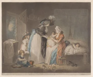 Mutter besucht ihr Kind