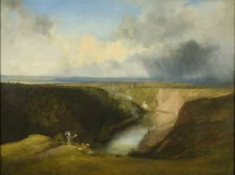 Blick auf die Avon-Schlucht vom Observatory Hill, um 1830