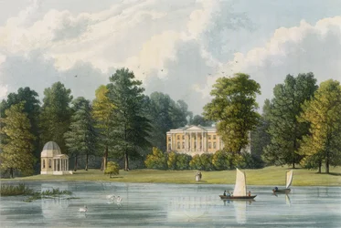 Hampton House, graviert von Richard Gilson Reeve, veröffentlicht 1828