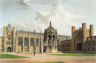 Der Hof des Trinity College, Cambridge, aus 