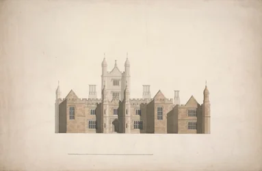 Erhebung eines vorgeschlagenen Entwurfs für Cambridge Colleges