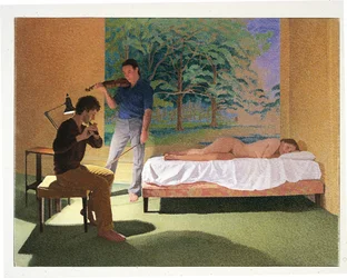 Figuren mit Landschaft