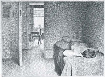Interieur mit Akt