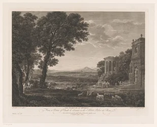 Landschaft mit dem Vater von Psyche, der für den Tempel des Apollo opfert