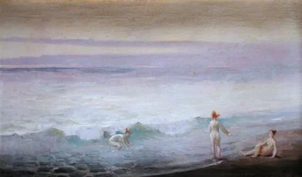 Küstenlandschaft mit Figuren
