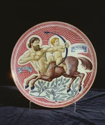 Ladegerät mit Darstellung von Cheiron und Achilleus (Keramik)