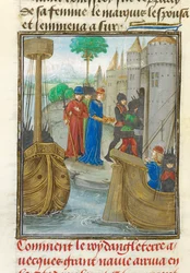 Richard I. landet in Sizilien, Illustration aus 
