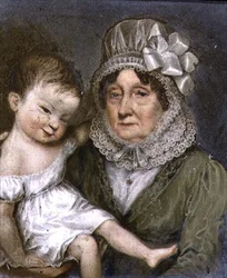 Mutter von Agnes FitzHerbert mit einem ihrer Enkelkinder, ca. 1817
