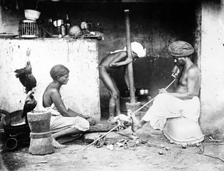 Eine indische Küche, ca. 1870er