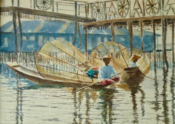Beinruderer bei der Rast, Inle-See
