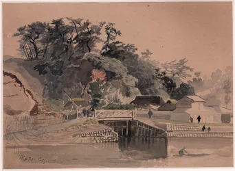 Landschaft mit Brücke