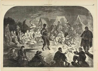 Ein Biwakfeuer am Potomac