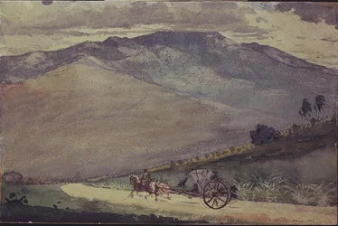 Eine Volante auf einer Bergstraße, Kuba
