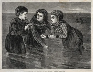 Baden in Long Branch - Oh, ist das kalt!, 1871