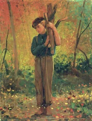 Junge, der Holzscheite hält, 1873