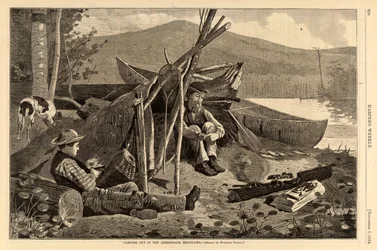 Lagerleben in den Adirondack Mountains, aus Harper