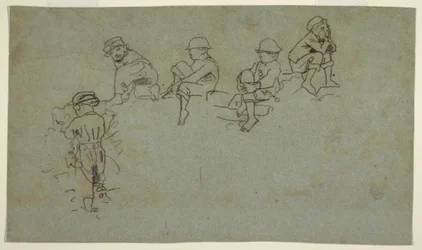 Fünf Skizzen von Jungen, ca. 1872