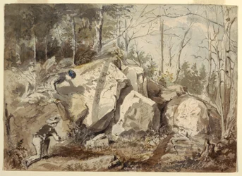 Ein Eichhörnchen fangen, ca. 1855