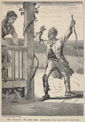 "Hi! H-o-o-o! Er ist gekommen. Jumboloro sagt es dir zuerst.", aus The Galaxy, Juni 1869
