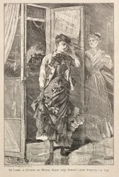 Ein Sturm aus Wind, Regen und Gischt kam herein - und Portia