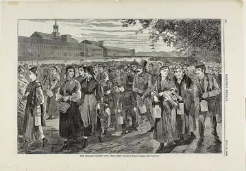 Leben in einer Fabrik in Neuengland—"Glockenzeit"