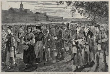 Das Fabrikleben in Neuengland - Glockenzeit, 1868