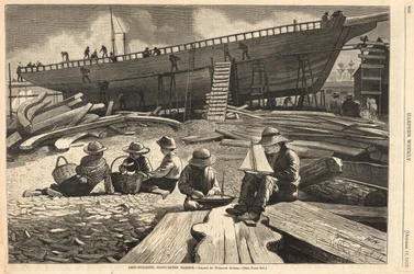 Schiffbau, Gloucester Harbor, aus Harper