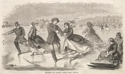 Schlittschuhlaufen auf dem Jamaica Pond, bei Boston, 1859