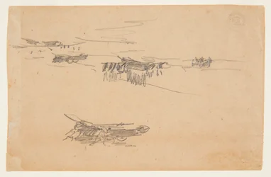 Skizzen von Dories auf Wagen