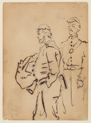 Skizzen von Soldaten