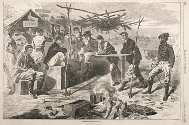 Erntedankfest im Lager, 1862