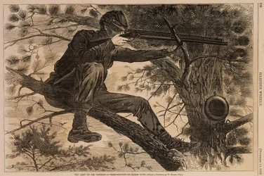 Die Armee des Potomac--Ein Scharfschütze auf Wachdienst, aus Harper