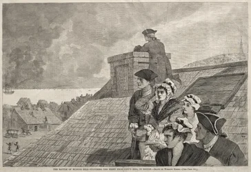 Die Schlacht von Bunker Hill - Beobachtung des Kampfes vom Copp