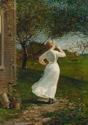 Das Abendessenhorn - Hornblasen am Meer, 1870