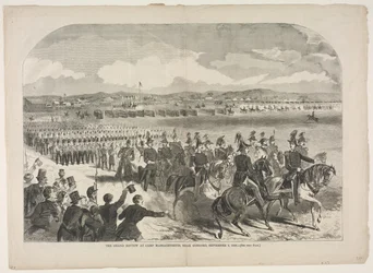 Die große Parade im Camp Massachusetts, nahe Concord, 9. September 1859