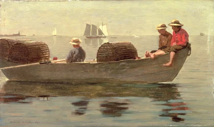 Drei Jungen in einem Dory, 1873
