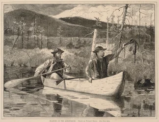 Fallenstellen in den Adirondacks, aus Every Saturday: Ein illustriertes Journal für ausgewählte Lektüre, 24. Dezember 1870
