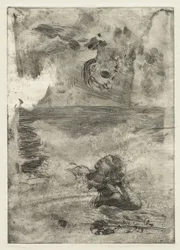 Zwei Köpfe, Studie nach "Undertow", ca. 1886, gedruckt ca. 1967